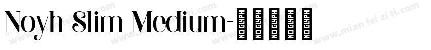 Noyh Slim Medium字体转换